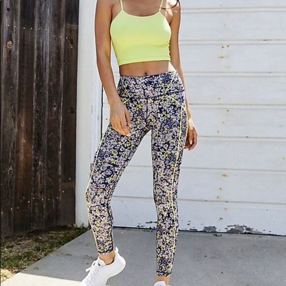 free people movement Pants - Free People Movement Mid-Rise Eden Legging Floral